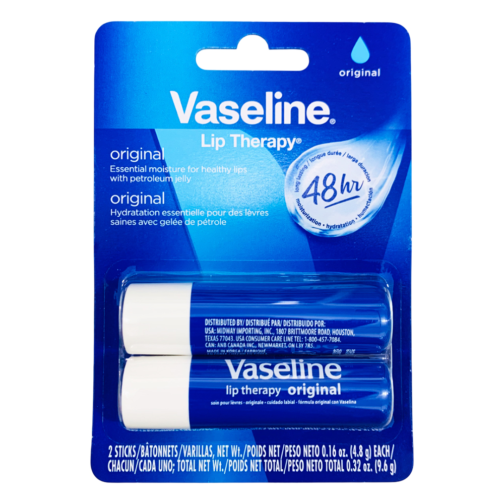 Son dưỡng môi Vaseline Lip Therapy - Original, 2 x 4.8g