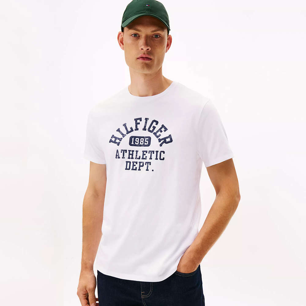 Áo Tommy Hilfiger Hilfiger 1985 Athletic Logo - Optic White, Size S