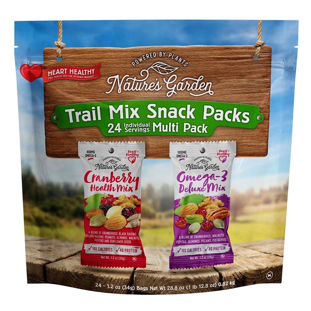 Hạt hỗn hợp Nature's Garden Trail Mix Snack Pack, 24 gói
