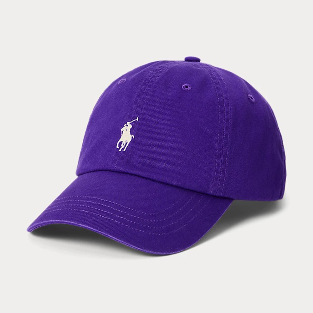 Mũ Polo Ralph Lauren Cotton Chino Ball Cap, Purple/Cream
