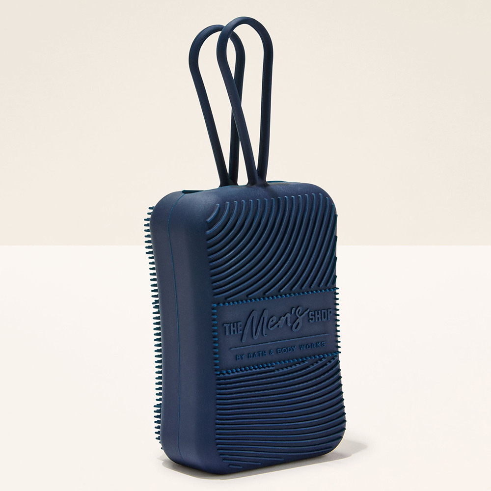 Dụng cụ chứa xà phòng cục tạo bọt Bath & Body Works The Men’s Shop Bar Soap Scrubber, Navy