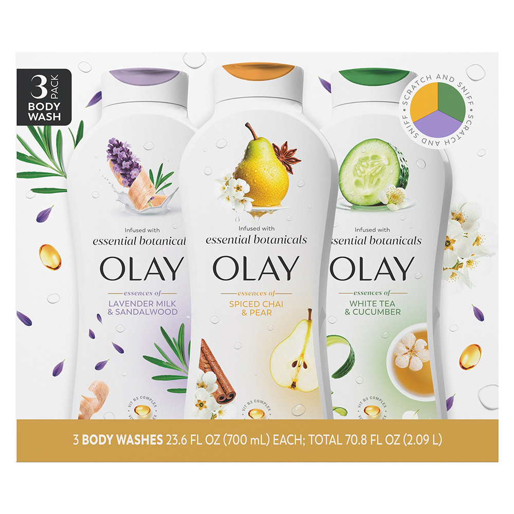 Set tắm Olay Essential Botanicals, 3 x 700ml