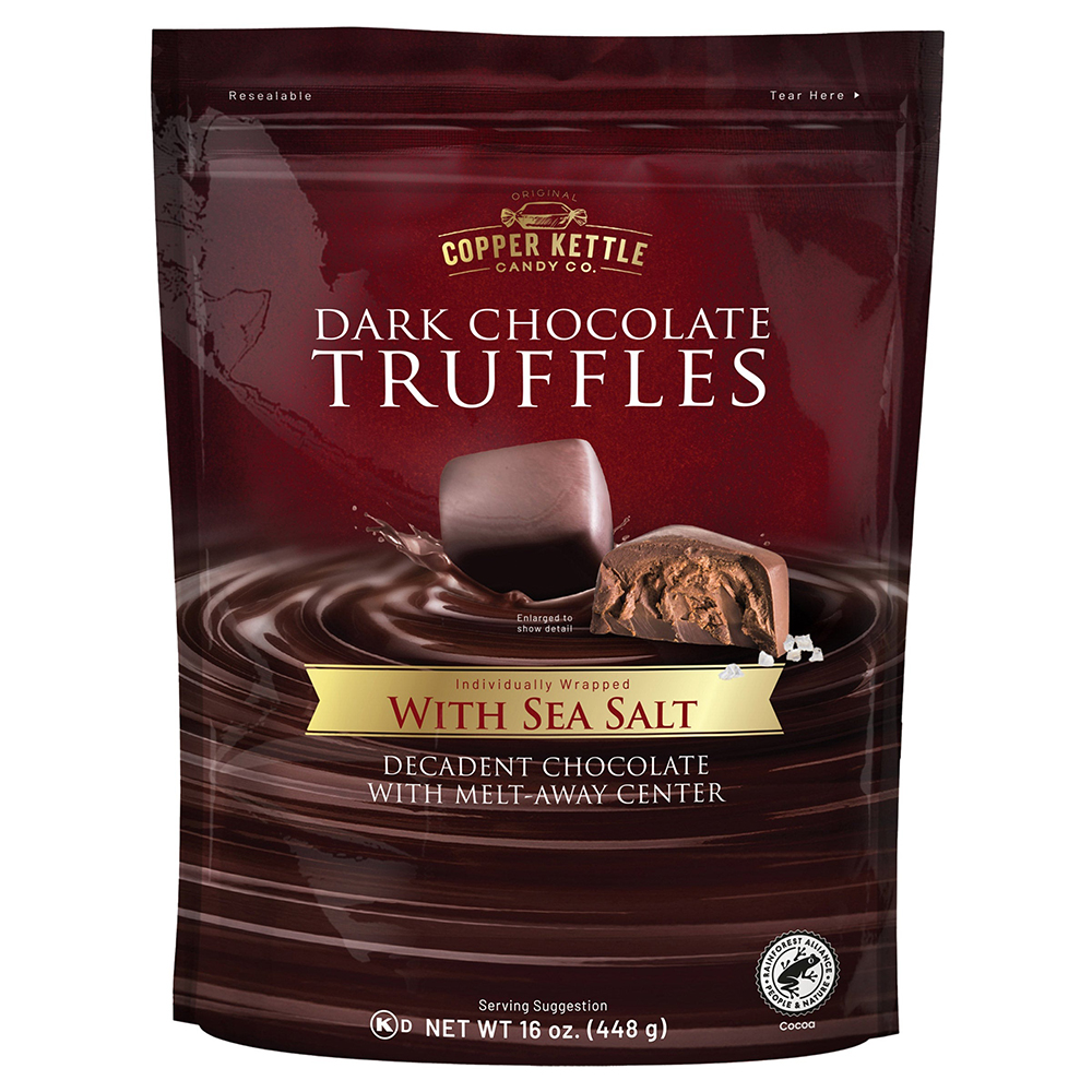 Kẹo Copper Kettle Candy Company Dark Chocolates Sea Salt Truffles, 448g