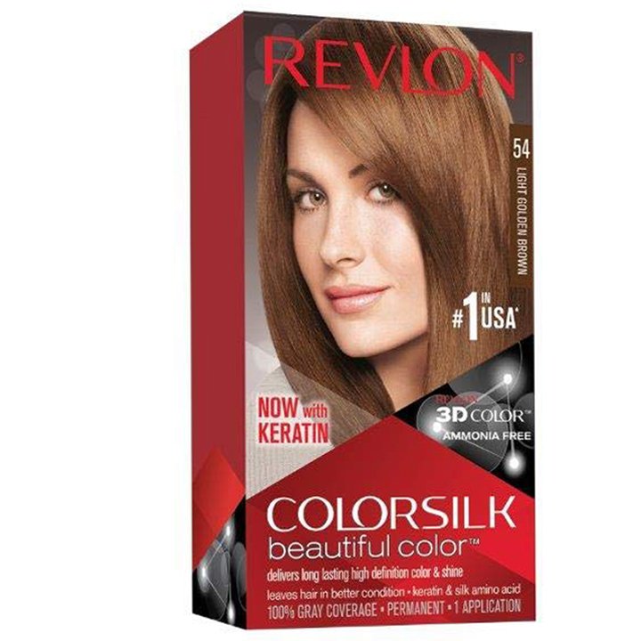 Thuốc nhuộm tóc Revlon Colorsilk, 54 Light Golden Brown
