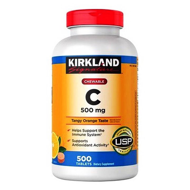 Kirkland Signature Chewable Vitamin C 500mg, 500 viên