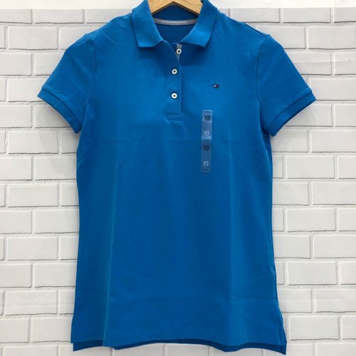 Tommy Hilfiger Relaxed Fit Polo Shirt Logo - Blue, Size XS