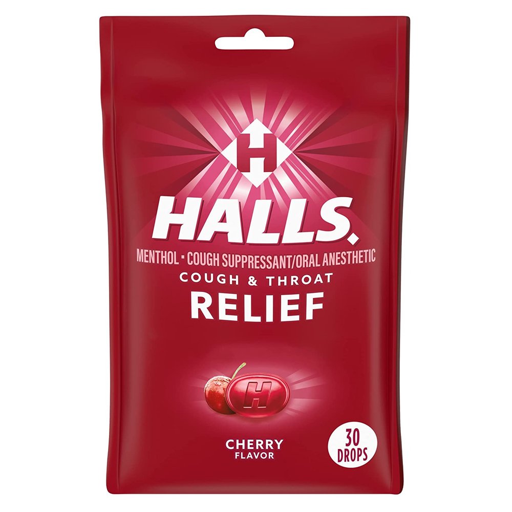 Kẹo ngậm Halls Relief - Cherry, 30 viên