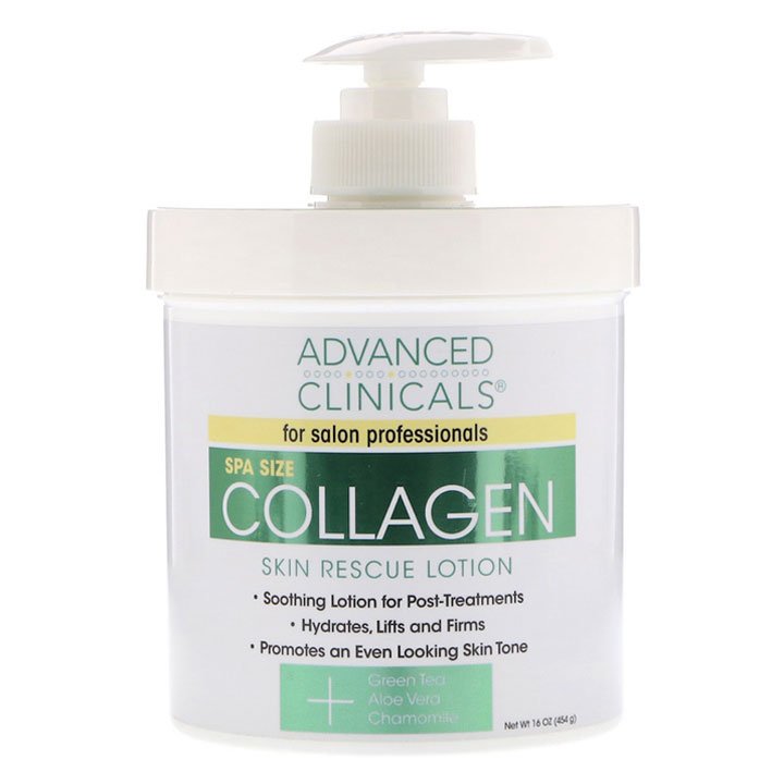 Advanced Clinicals Collagen Skin Rescue Lotion, 454g