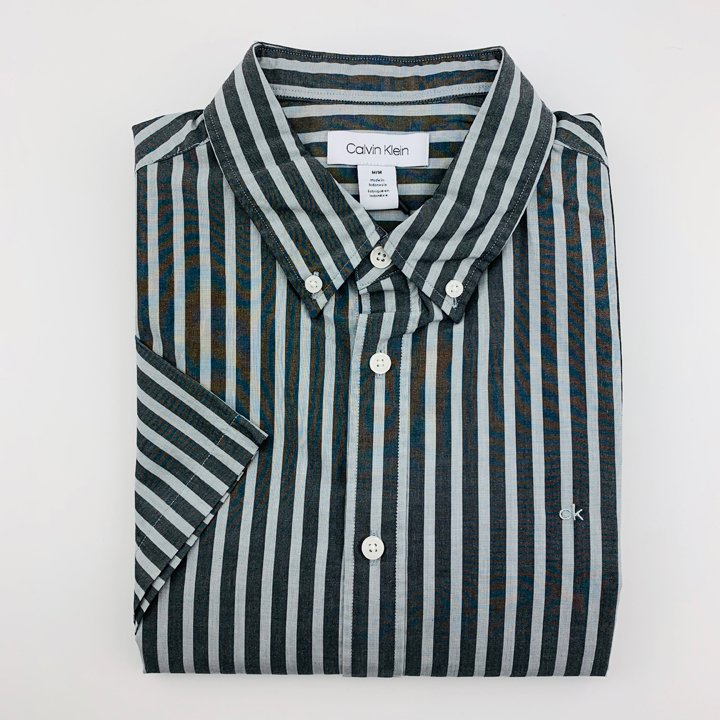 Calvin Klein Stripe Shirt - Gray, Size S