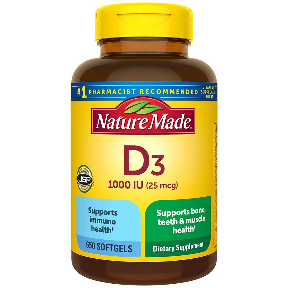 Nature Made Vitamin D3 1000 IU, 650 viên