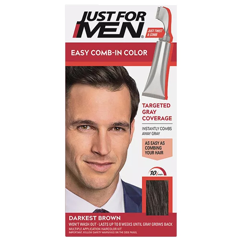 Thuốc nhuộm tóc Just For Men Easy Comb-in, A-50 Darkest Brown