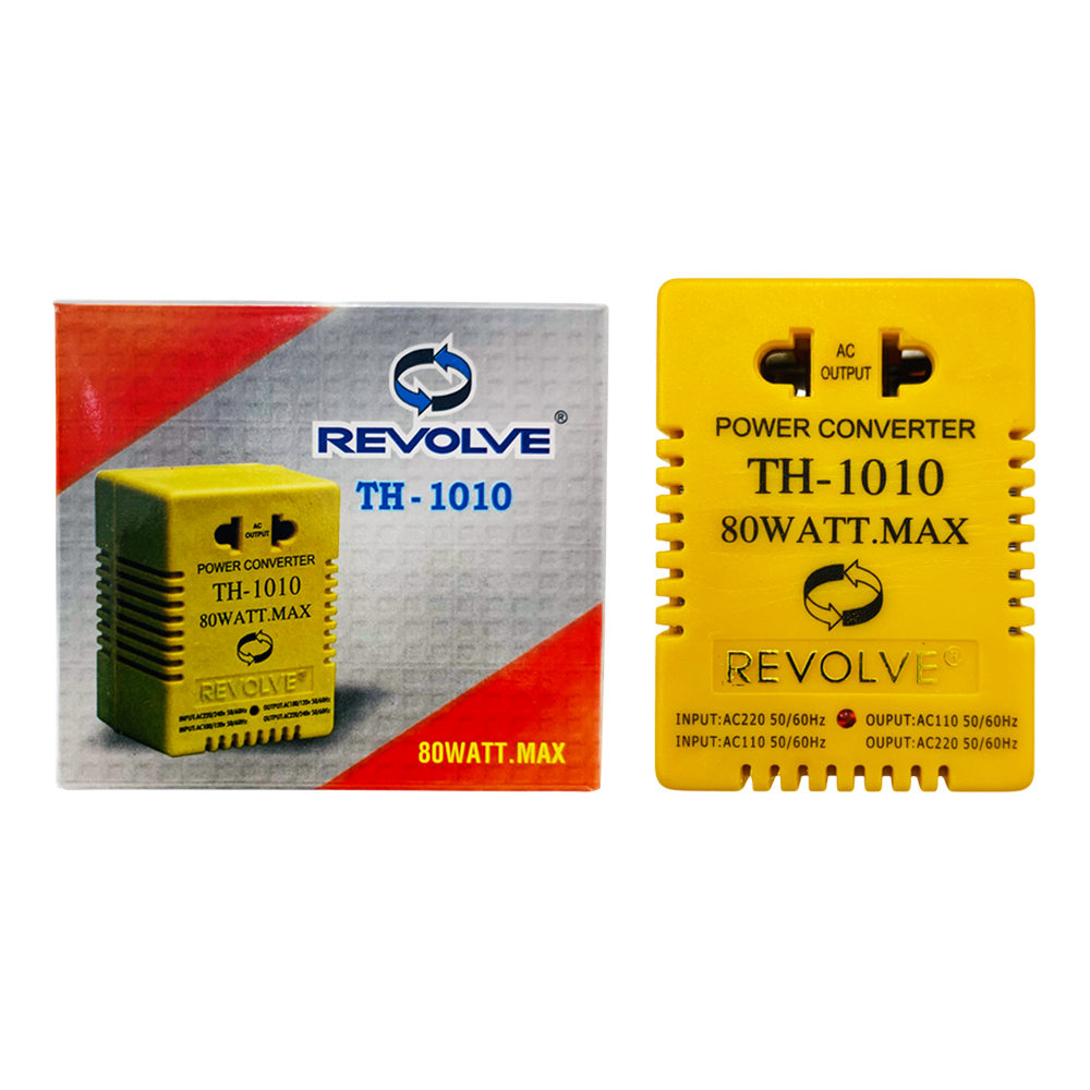 Adapter đổi điện 220V <=> 110V, Revolve TH-1010, 80 Watt