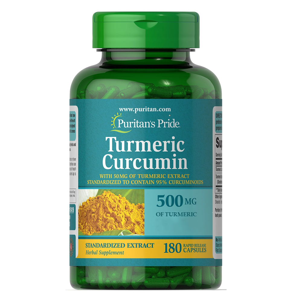 Puritan's Pride Turmeric Curcumin 500mg, 180 viên