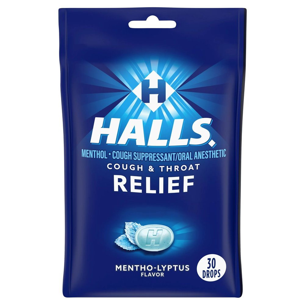 Kẹo ngậm Halls Relief - Mentho-Lyptus, 30 viên