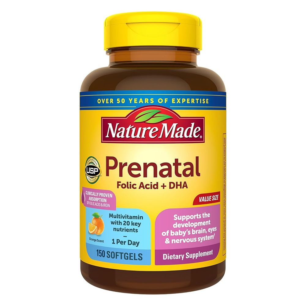 Nature Made Prenatal Folic Acid + DHA, 150 viên