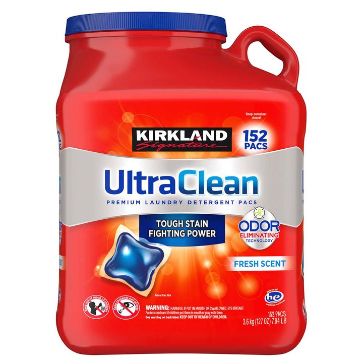 Viên giặt Kirkland Signature Ultra Clean Premium Laundry Detergent, 152 viên