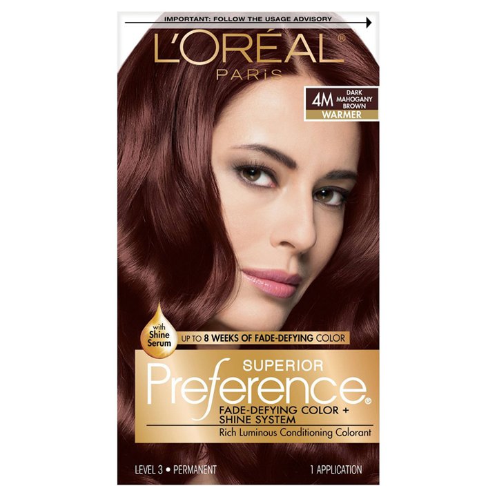 Thuốc nhuộm tóc L'Oréal Superior Preference, 4M Dark Mahogany Brown