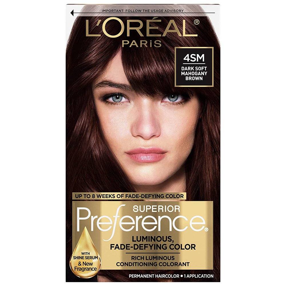 Thuốc nhuộm tóc L'Oréal Superior Preference, 4SM Dark Soft Mahogany Brown