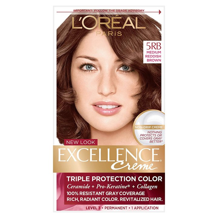 Thuốc nhuộm tóc L'Oréal Excellence Creme, 5RB Medium Reddish Brown