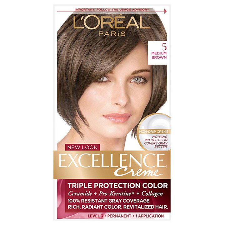 Thuốc nhuộm tóc L'Oréal Excellence Creme, 5 Medium Brown