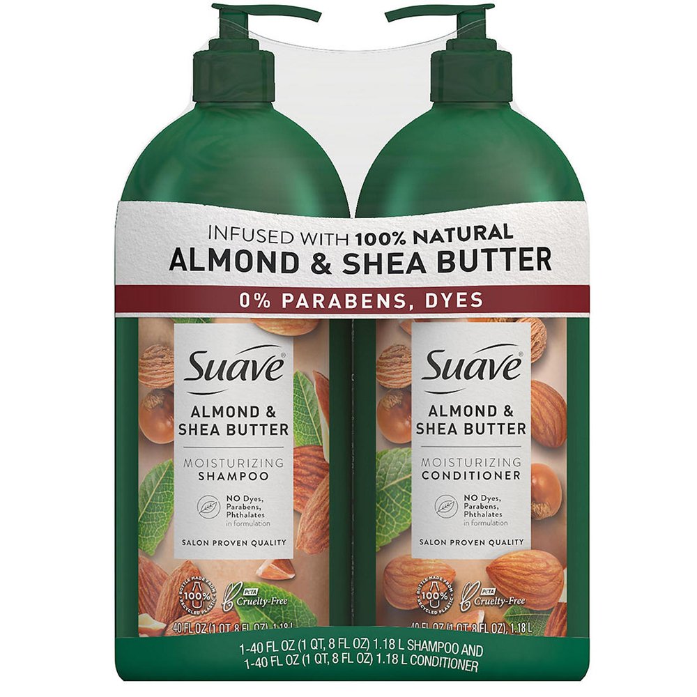 Bộ dầu gội xả Suave Professionals Almond & Shea Butter, 2 x 1.18L