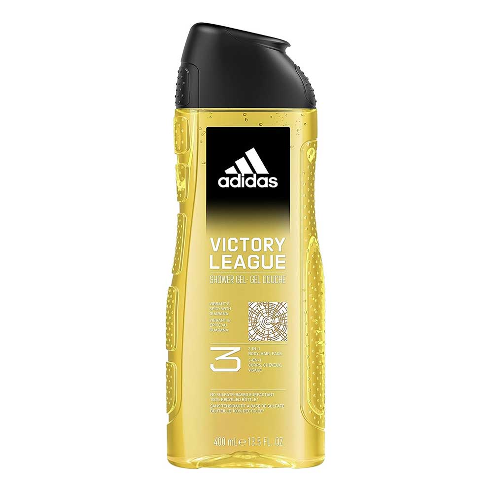 Gel tắm + gội + rửa mặt Adidas Victory League, 400ml