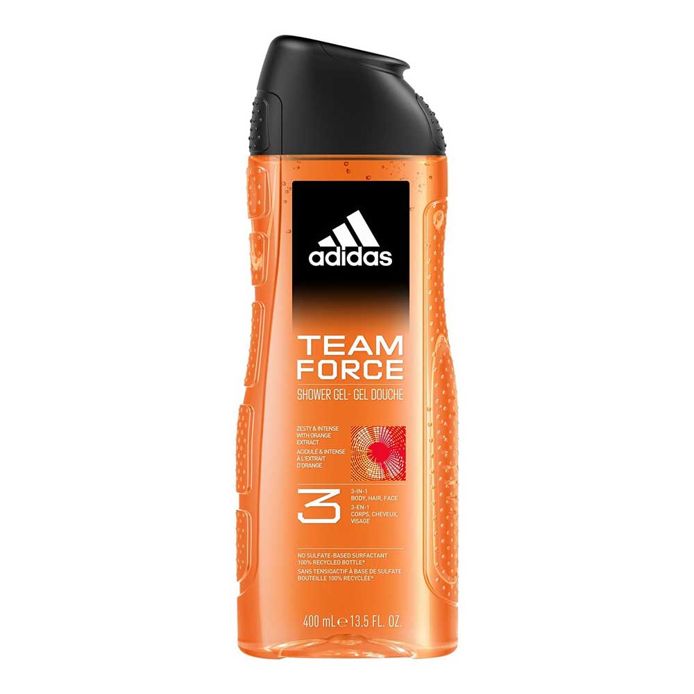 Gel tắm + gội + rửa mặt Adidas Team Force, 400ml