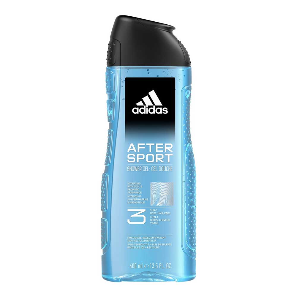 Gel tắm + gội + rửa mặt Adidas After Sport, 400ml