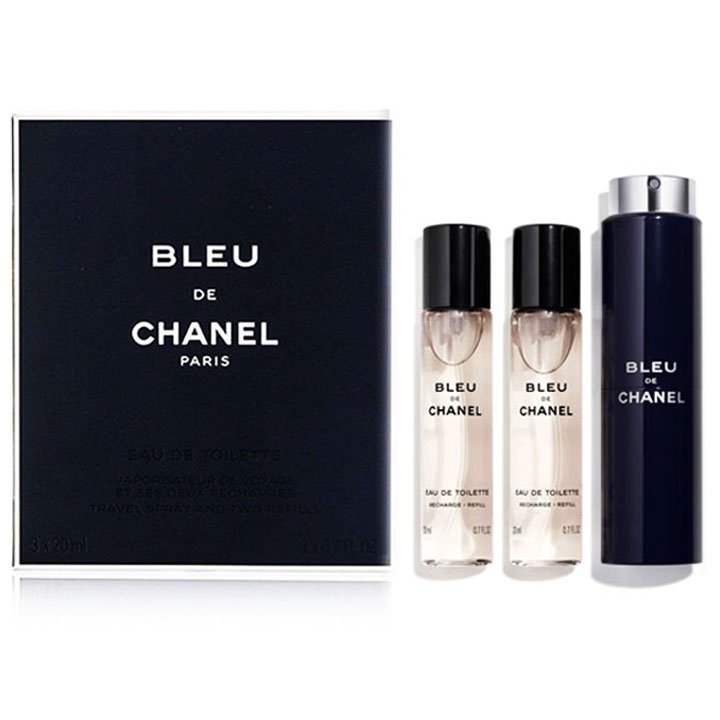 Nước hoa CHANEL Bleu de Chanel Eau de Toilette - Twist and Spray, 3 x 20ml