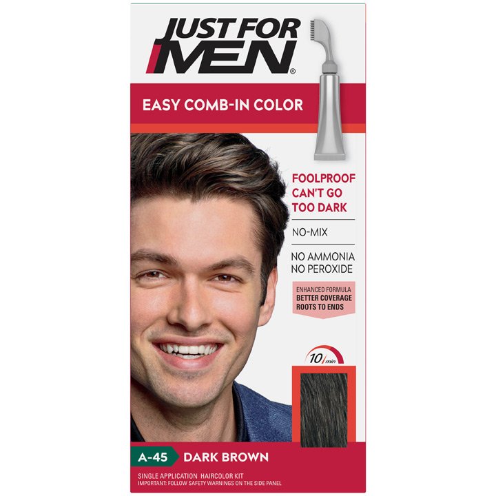 Thuốc nhuộm tóc Just For Men Easy Comb-in Color, A-45 Dark Brown