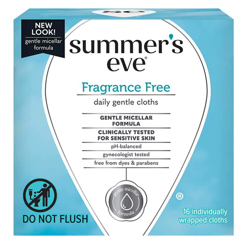 Khăn ướt phụ khoa Summer's Eve - Fragrance Free, 16 gói